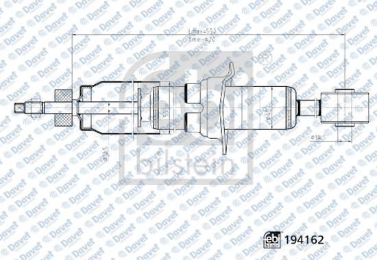 VOT-A-1812G Amortisor On Sag Sol Toyota Hilux 2005-2015 4wd